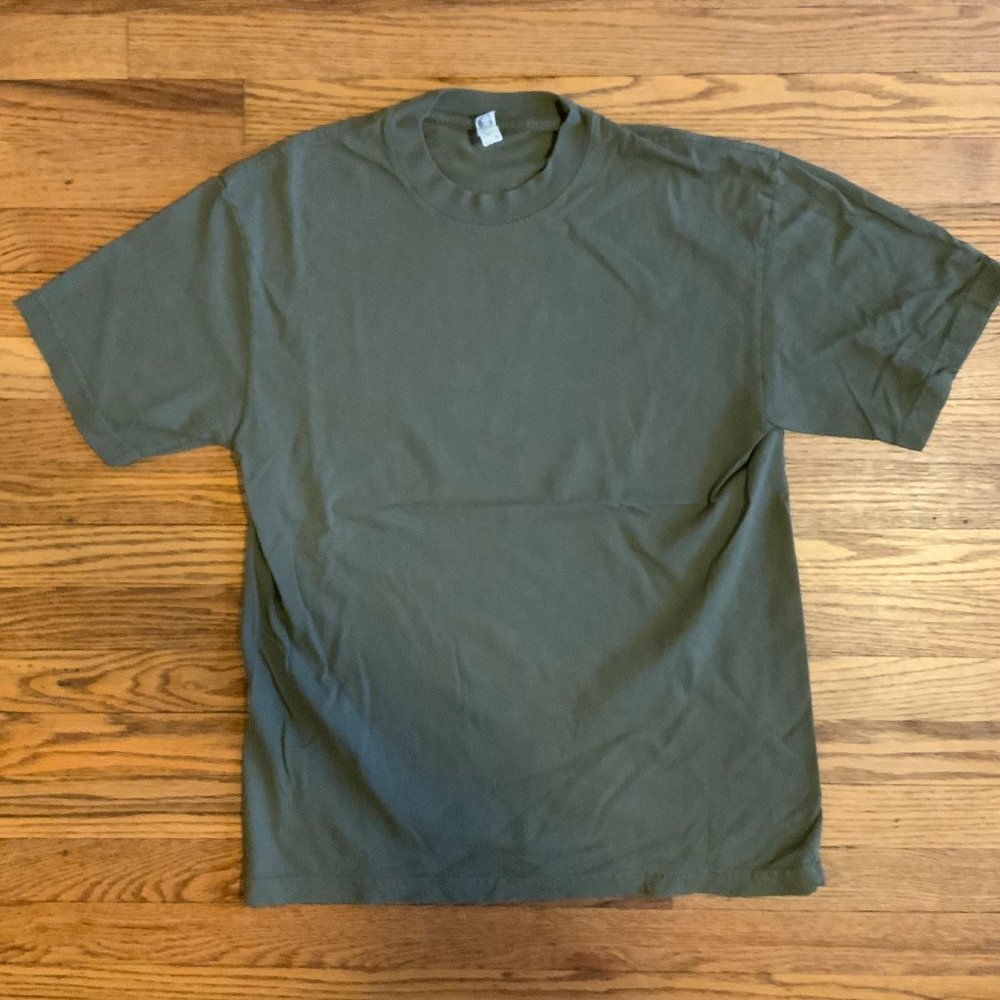 Los Angeles Apparel 6.5oz Garment Dye Crew Neck T-Shirt - Army